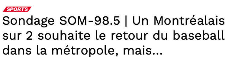 Tu veux le retour des Expos? PAYE MAUDIT...