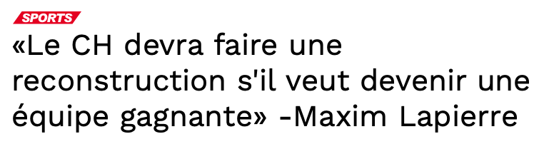 Une RECONSTRUCTION s'en vient à Montréal!!!!