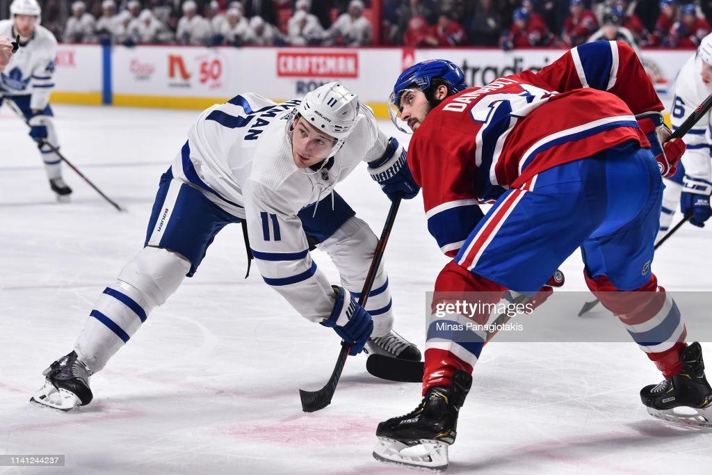 Zach Hyman donne une leçon à Phil Danault..