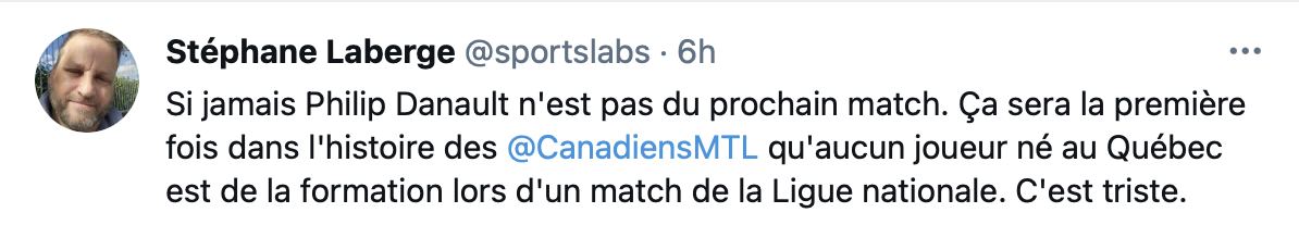 AYOYE...Si Phil Danault ne joue pas demain...