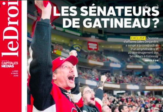 BOMBE en Outaouais!!!! Les Sénateurs vont déménager à Gatineau!!!!