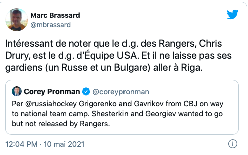 Chris Drury l'ENNEMI des RUSSES...