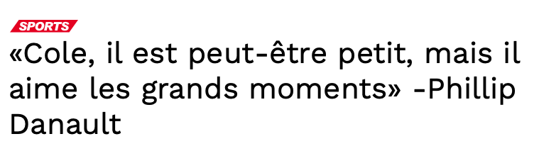 Cole, il est PETIT...mais....