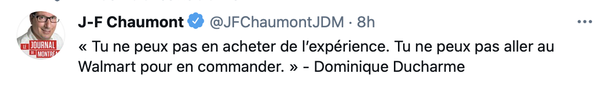 Dominique Ducharme essaie d'être moins arrogant...