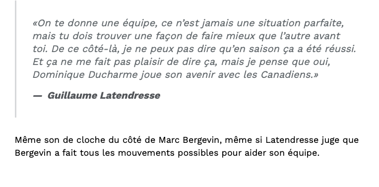 Dominique Ducharme joue son avenir à Montréal...et dans la LNH....