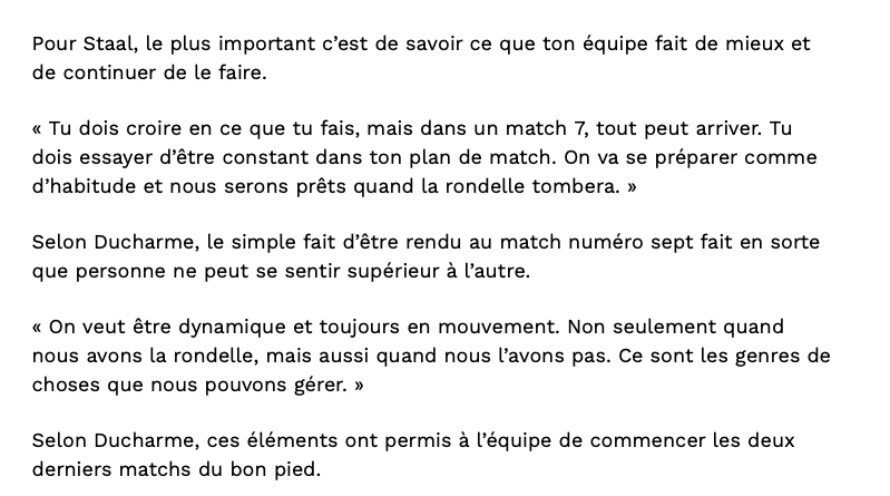 Eric Staal affirme que les Leafs sont INTIMIDÉS...