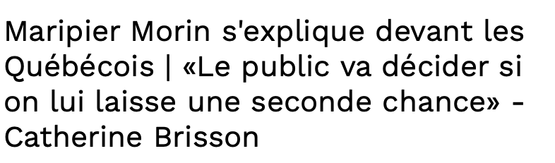 Je suis Maripier Morin....n'essaie pas d'être Maripier Morin...