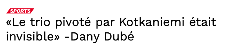 Jesperi Kotkaniemi DÉTRUIT par Dany Dubé et Martin McGuire....