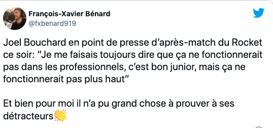 Joël Bouchard est TANNÉ de se faire TRAITER de COACH JUNIOR...