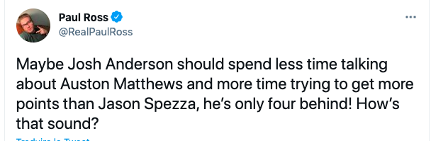 Josh Anderson a RABAISSÉ Auston Matthews?