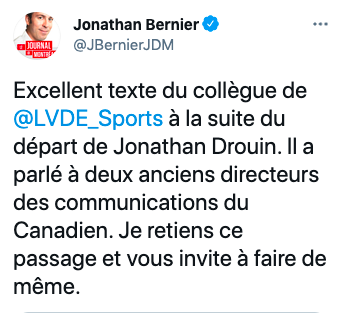 La SAGA Jonathan Drouin...