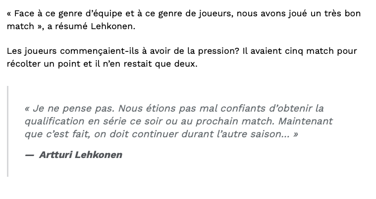 Le TRIO est FIGÉ...Pour CONTRER Auston Matthews!!!