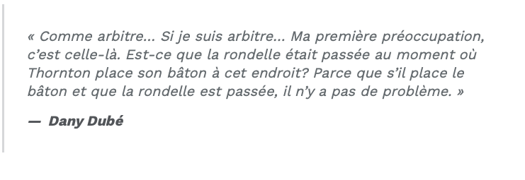 L'OBSTRUCTION de Joe Thornton..comme le but d'Alain Côté...