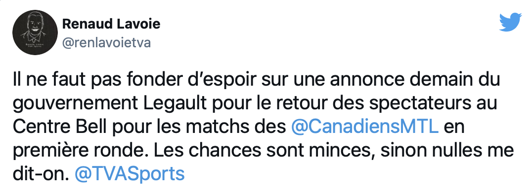 Moins de 24 heures après le scoop de Rénaud Lavoie...