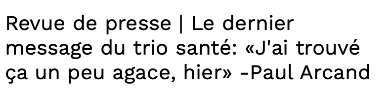 Paul Arcand traite le TRIO d'AGACE....