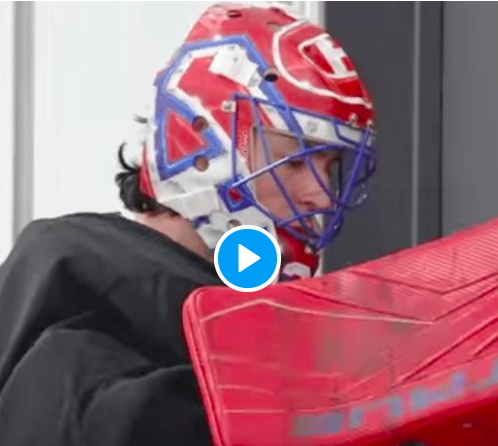 Carey Price qui fait le CLIN D'OEIL de Patrick Roy!!