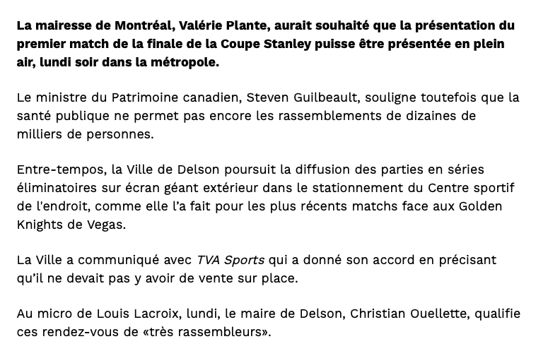 Comme Geoff Molson n'a pas voulu aider Valérie Plante...