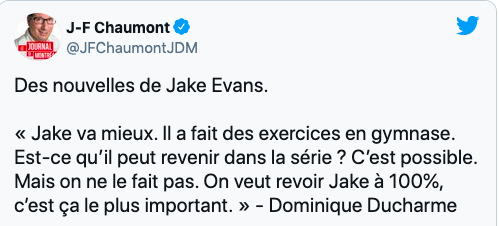 Jake Evans de retour avant la fin de la demi-finale..