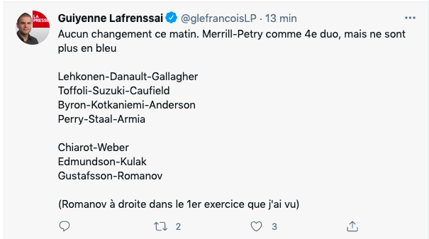 Jeff Petry OUT ce soir: au tour des Francophones...