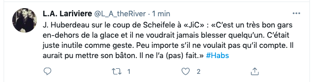 Jonathan Huberdeau...On est TANNÉ d'entendre...