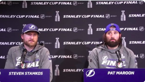 La face de Pat Maroon...et Steven Stamkos...2 TRICHEURS...