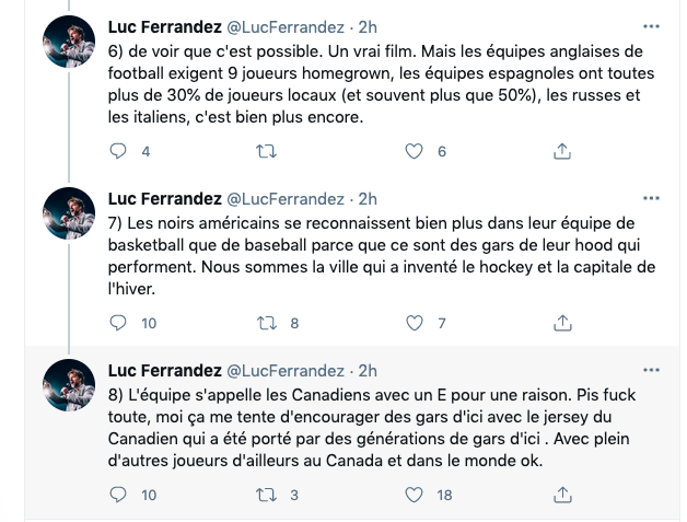 Luc Ferrandez le COMPLEXÉ qui supporte les Québécois de Vegas