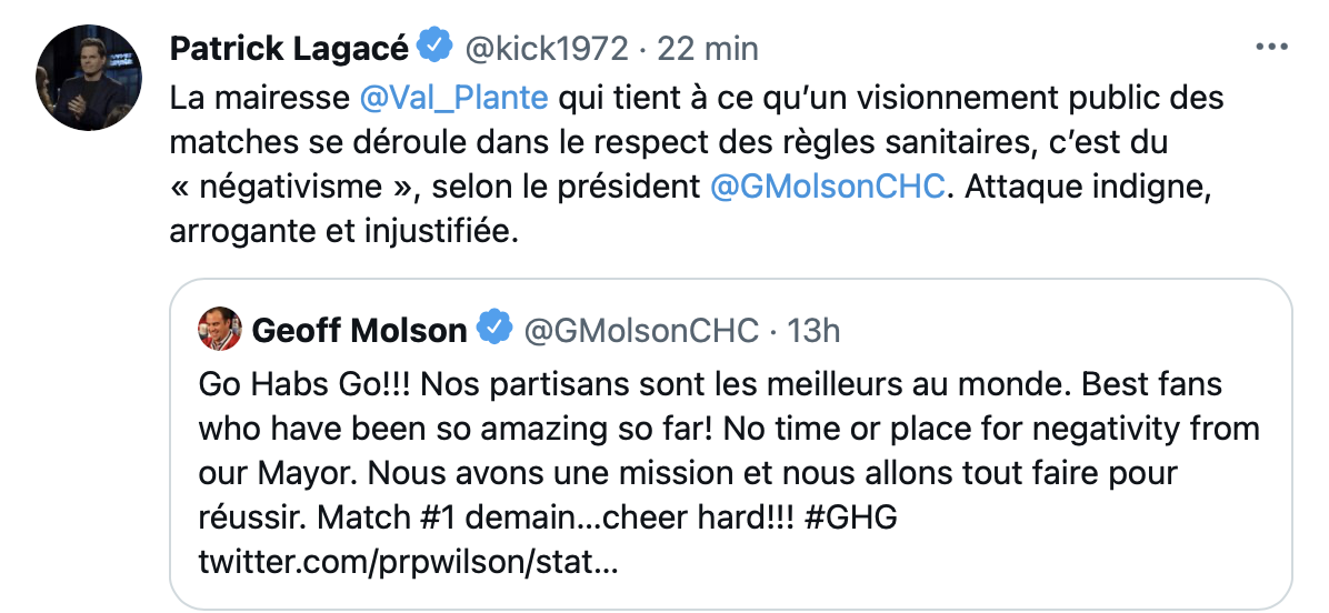 OUCH...Geoff Molson doit se retirer de Twitter...