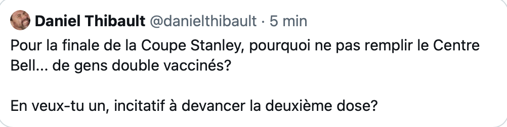 Pendant que Geoff Molson continue de supplier la santé publique...