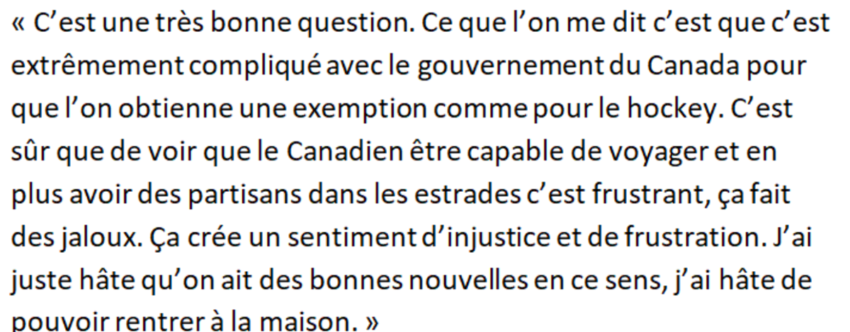 Samuel Piette qui PLEURNICHE à la Max Pacioretty...