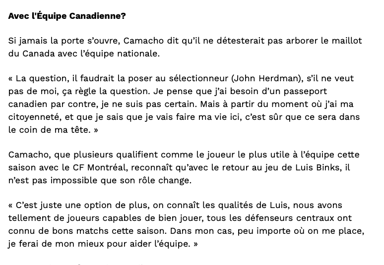 Un joueur de l'IMPACT PÈTE une COCHE...Sur le Canadien de Montréal..