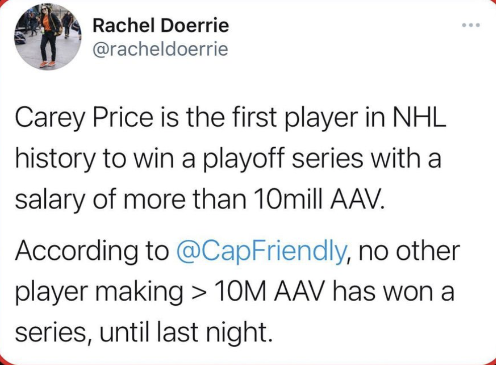 WOW...Carey Price est le premier de l'histoire...