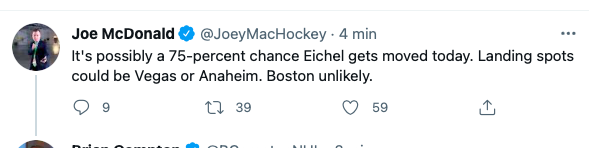 75% de chances que Jack Eichel soit ÉCHANGÉ...