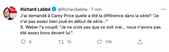 Carey Price qui s'AUTO-FLAGELLE...