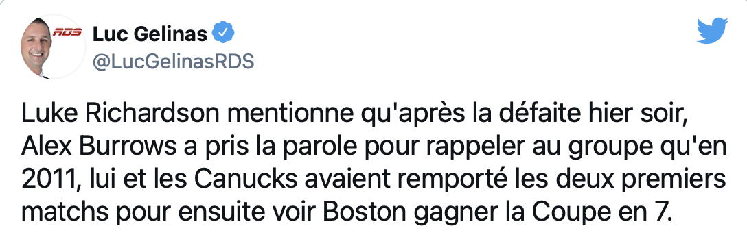 HAHA...Alex Burrows et le SPEECH du perdant...