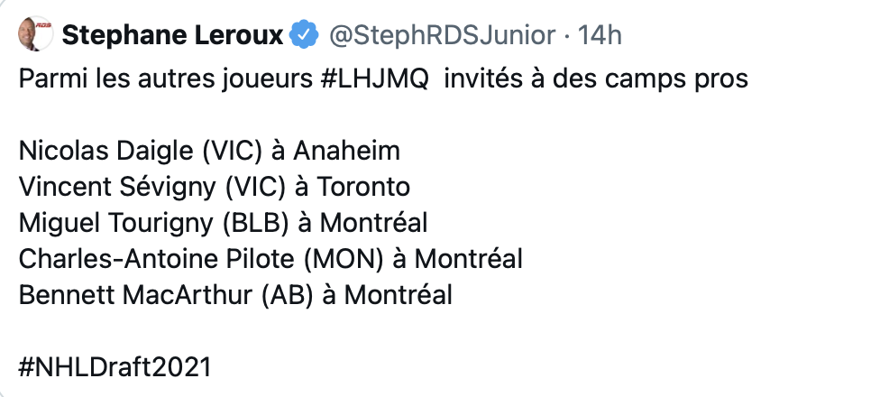 HAHA...Bergevin et Timmins à fond Québécois !!!