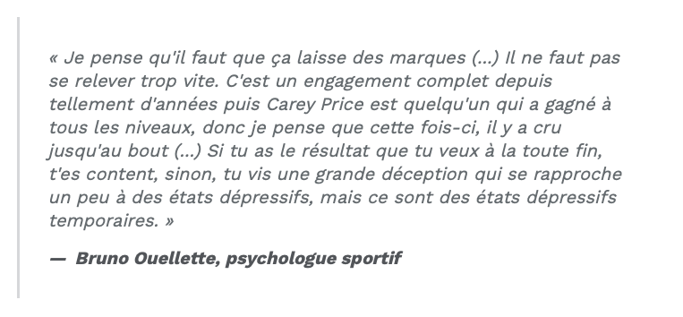 Jonathan Drouin en DÉPRESSION...les joueurs du CH dans un état DÉPRESSIF...