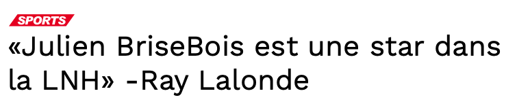 Julien Brisebois une STAR? Ou le 