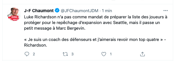 Luke Richardson VISE Shea Weber et Marc Bergevin!!!!