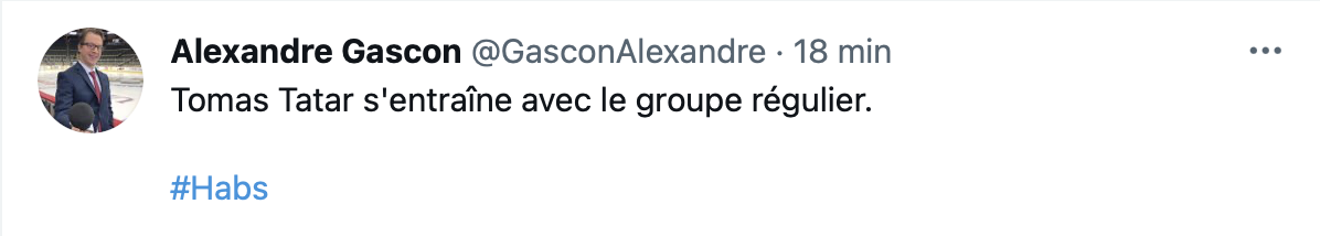 Tomas Tatar dans la formation ce soir?