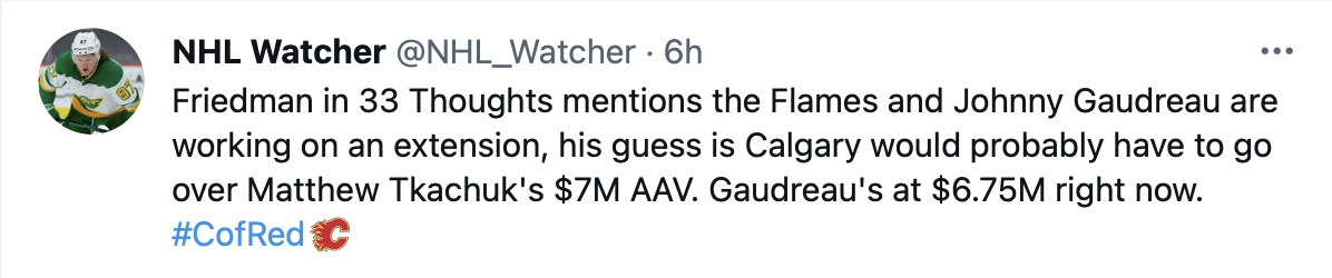 Tout un revirement de situation à Calgary !!!