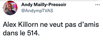 Alex Killhorn se pense FRAIS...mais il manque de CLASSE....