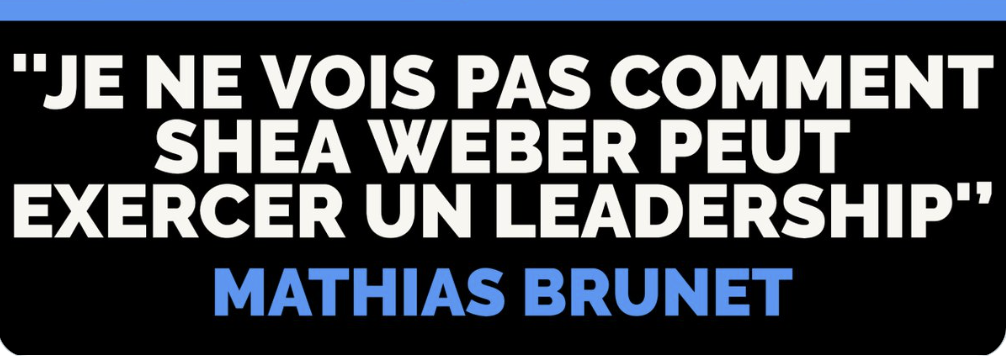 Mathias Brunet veut un autre capitaine...