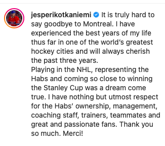 Jesperi Kotkaniemi s'est fait RAMASSER sur INSTAGRAM...