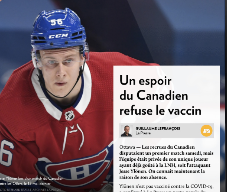 Jesse Ylonen qui REFUSE le VACCIN...un ÉNORME RISQUE FINANCIER et sportif...