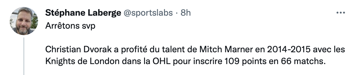 Le plus grand HATER de Christian Dvorak...