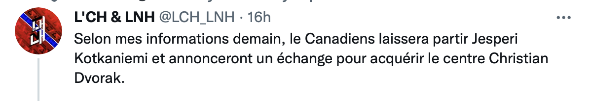 Une double annonce du CH aujourd'hui ???