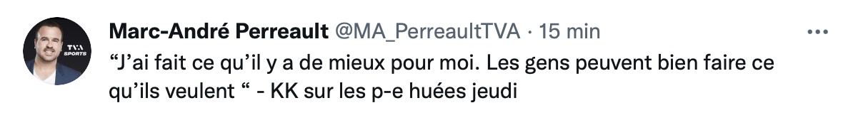 AYOYE...Kotkaniemi méprise les FANS de Montréal...