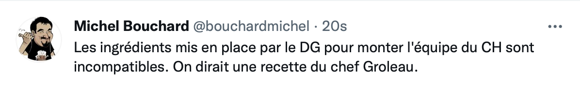 HAHA...Marc Bergevin est le chef Groleau de la LNH...