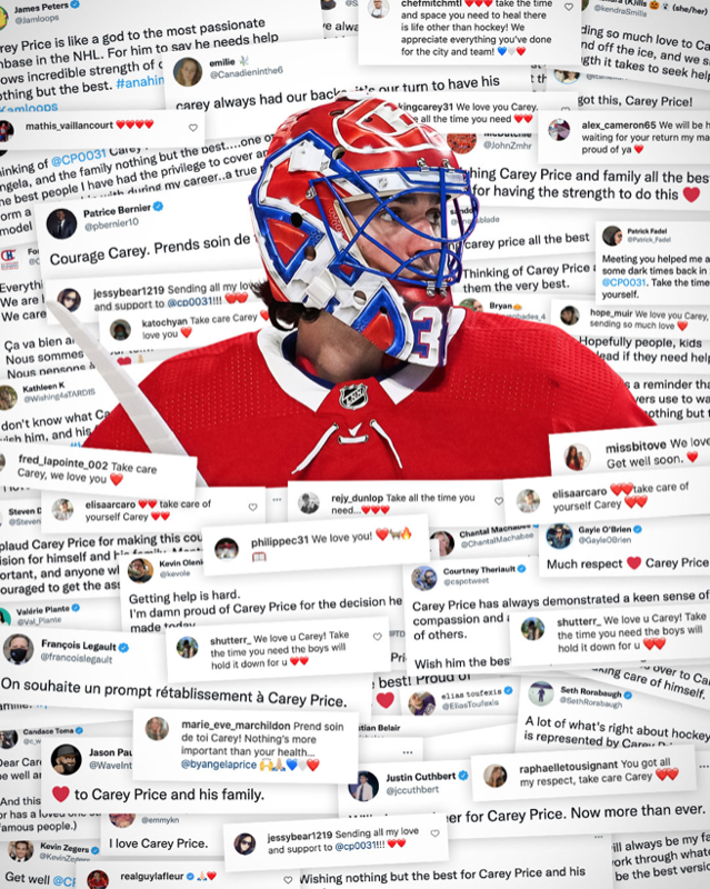 L'amour du Québec pour Carey Price....