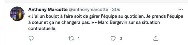 Marc Bergevin parle..Comme un gars qui part à la fin de l'année...à Los Angeles...